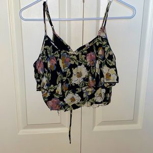 This was originally a dress but I turned it into a crop top for the summer